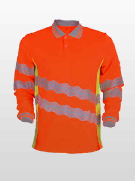 HI-VIS LONG SLEEVE POLO SHIRTS-0