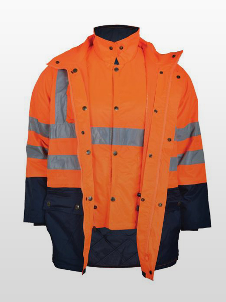 HI-VIS TWO TONE 6 IN 1 JACKET - Rift Safety Gear Australia